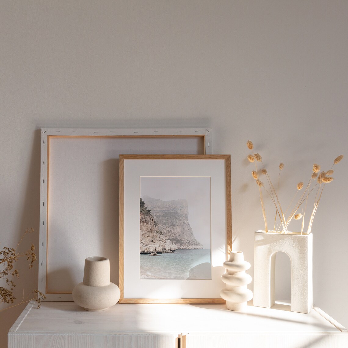 Beach Print Modern Minimalist Poster, Mediterranean Sea - Image 2