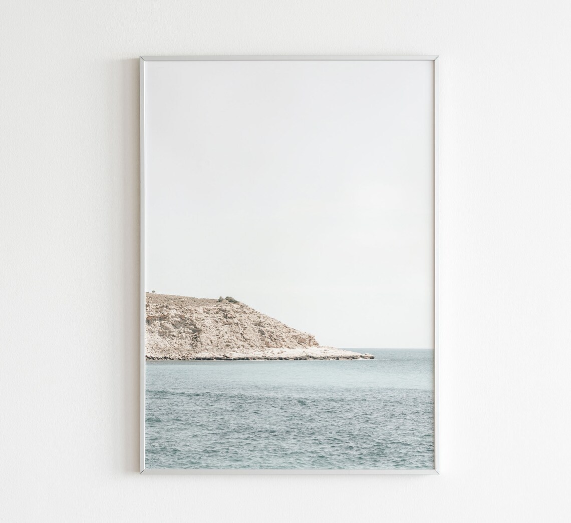 Mediterranean Sea Minimalist Poster, Beach Art Print - Image 2