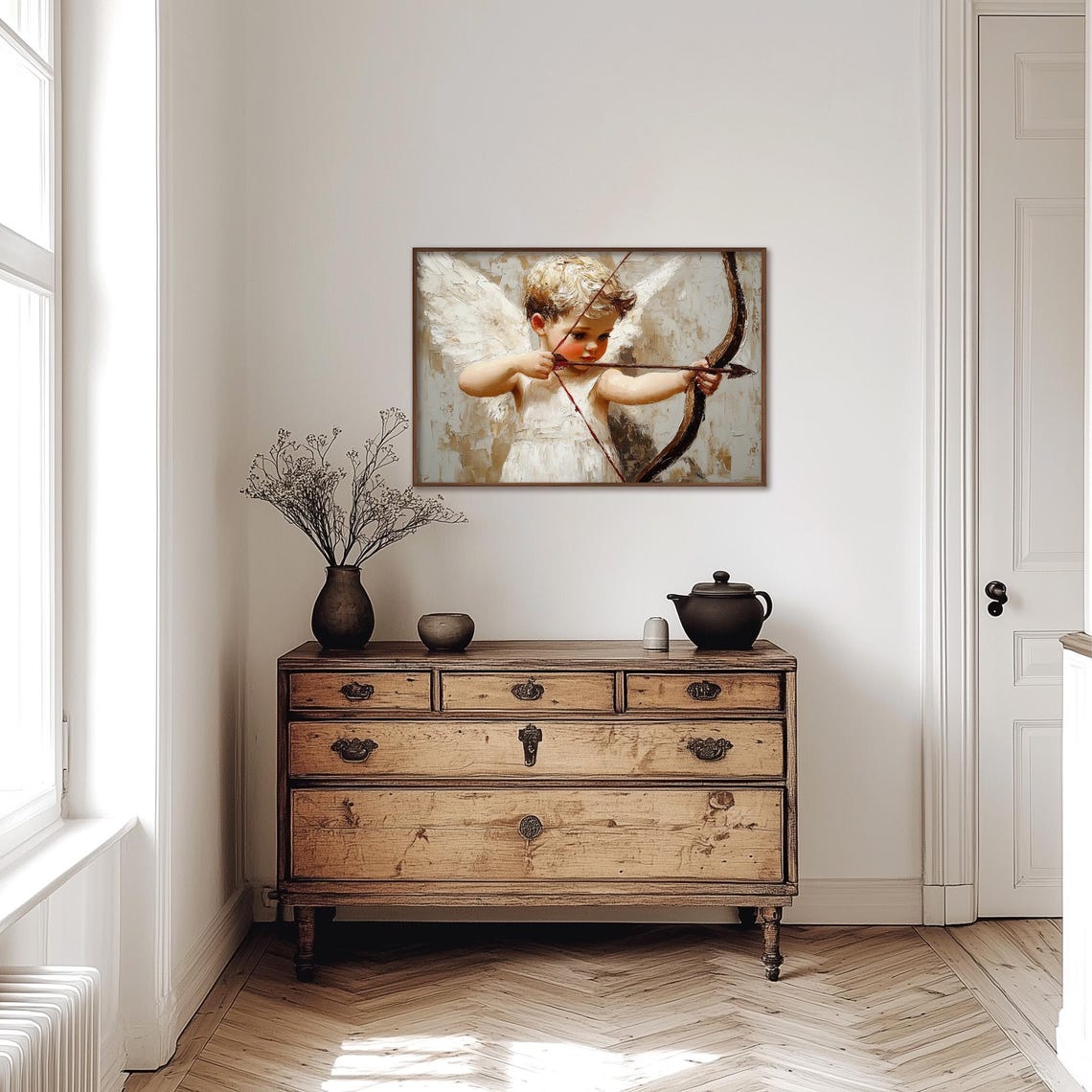 Cupid Drawing His Bow Impasto Oil Romantic Angel Cherub Poster - Image 5