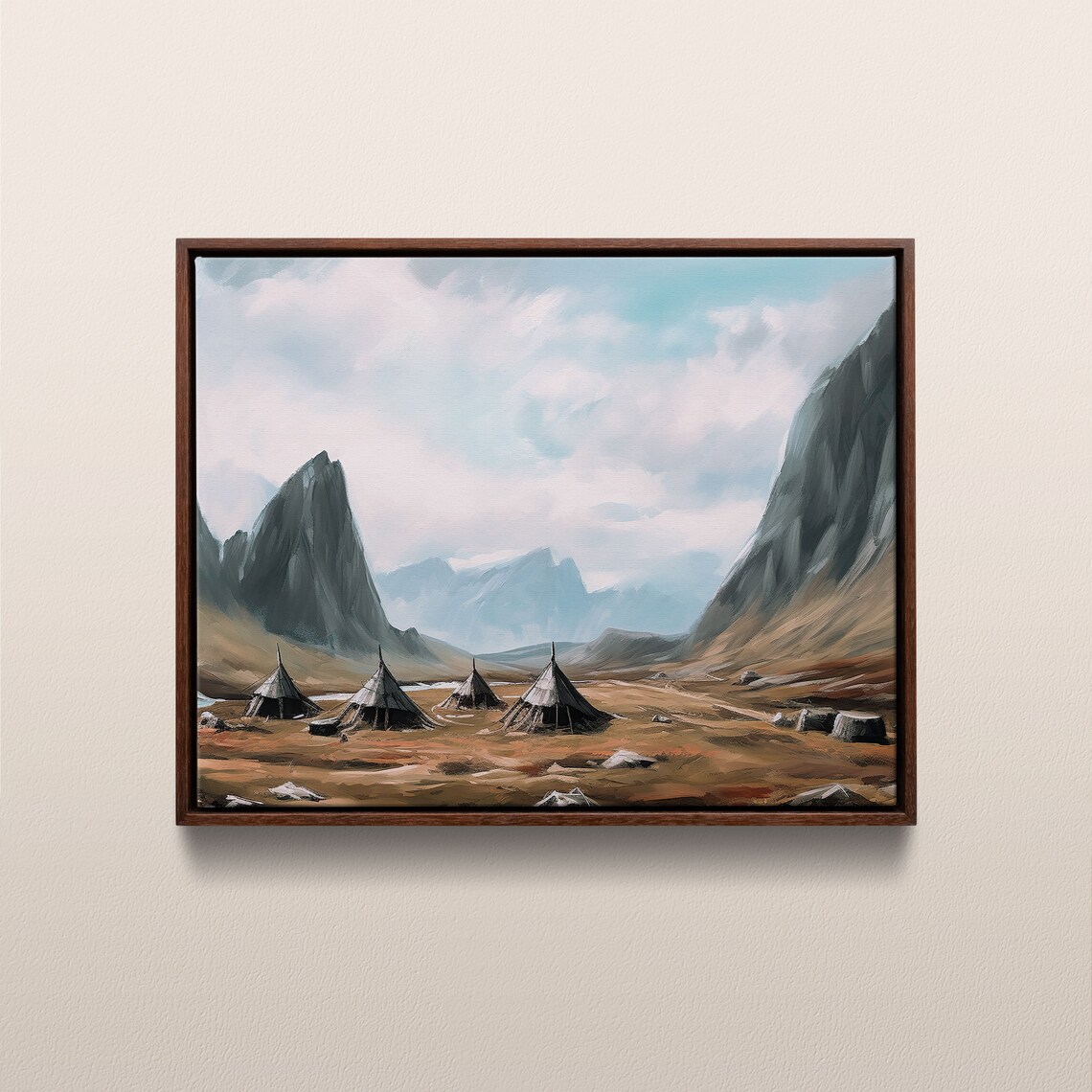 Auyuittuq National Park Vintage Oil Painting