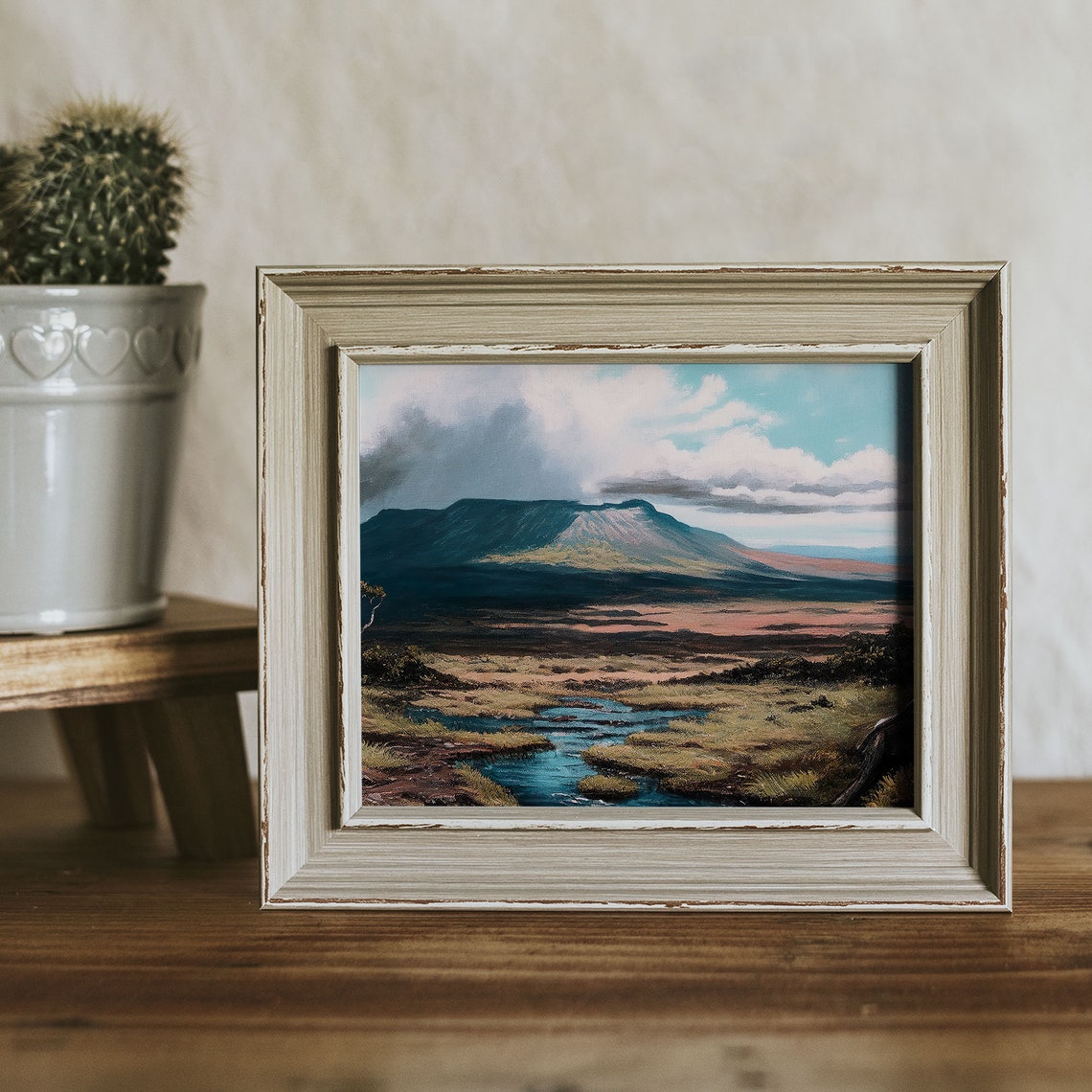 Hawaii Volcanoes National Park Vintage Oil Painting - Image 2