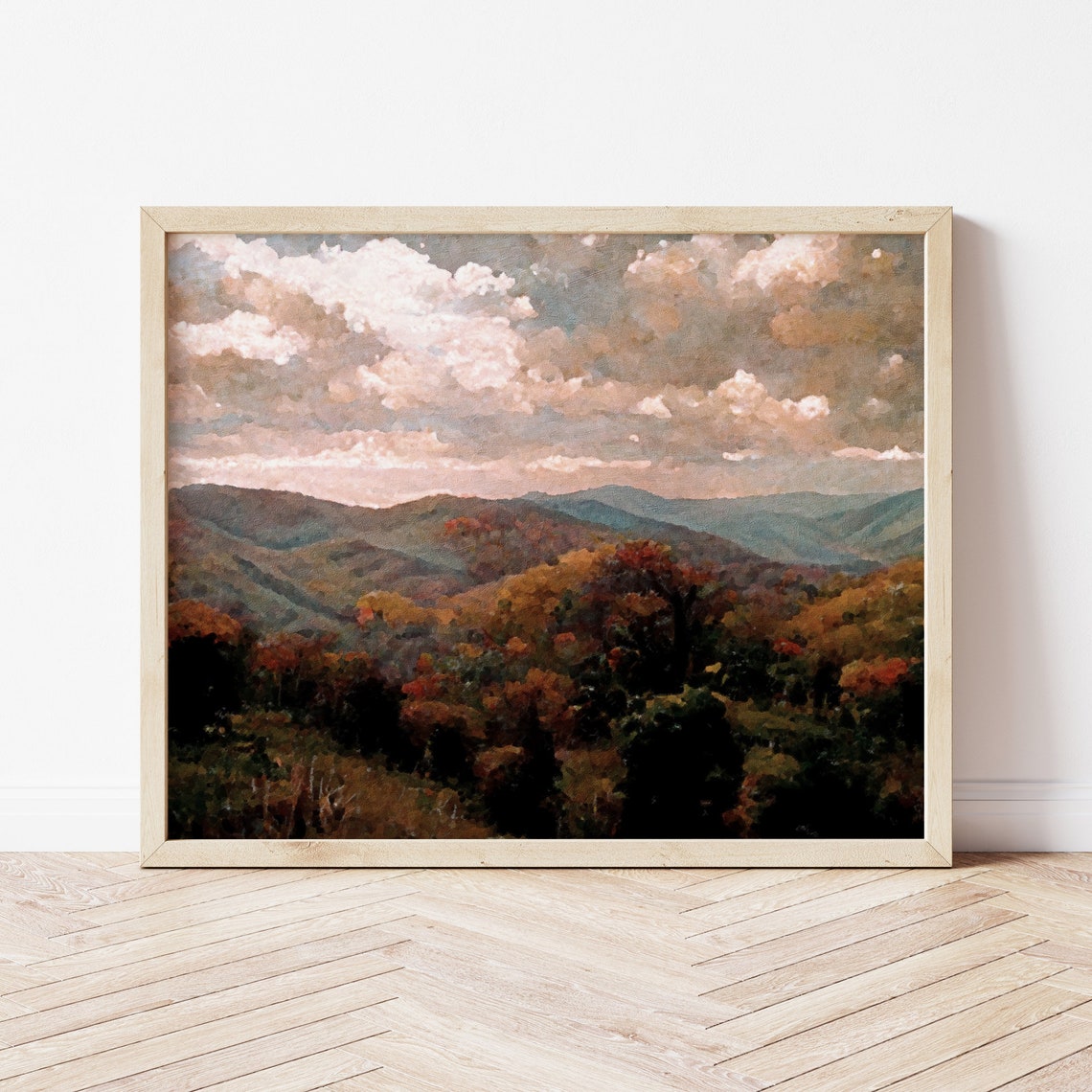 Shenandoah National Park, Virginia Vintage Oil Painting Print - Image 2