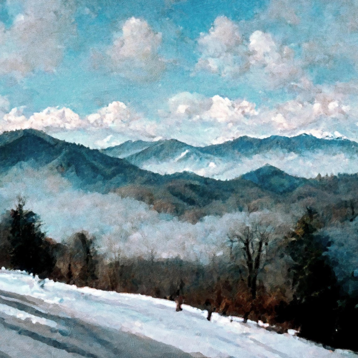 Great Smoky Mountains Tennessee Vintage Art Print - Image 3