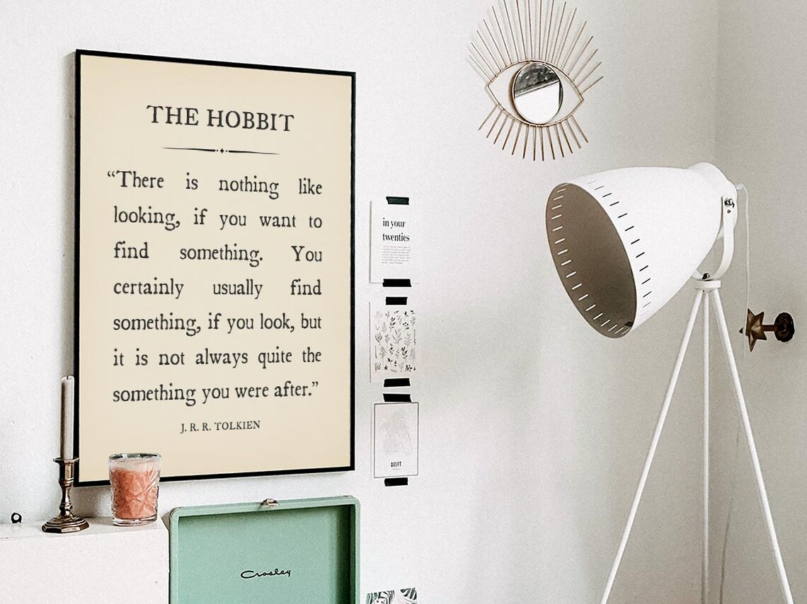 There Is Nothing Like Looking Quote, Tolkien Adventure Art Print - Image 3