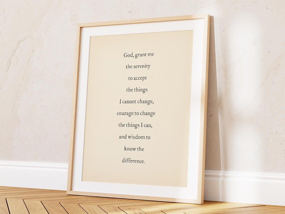 Serenity Prayer, Christian Typography Decor - Image 2