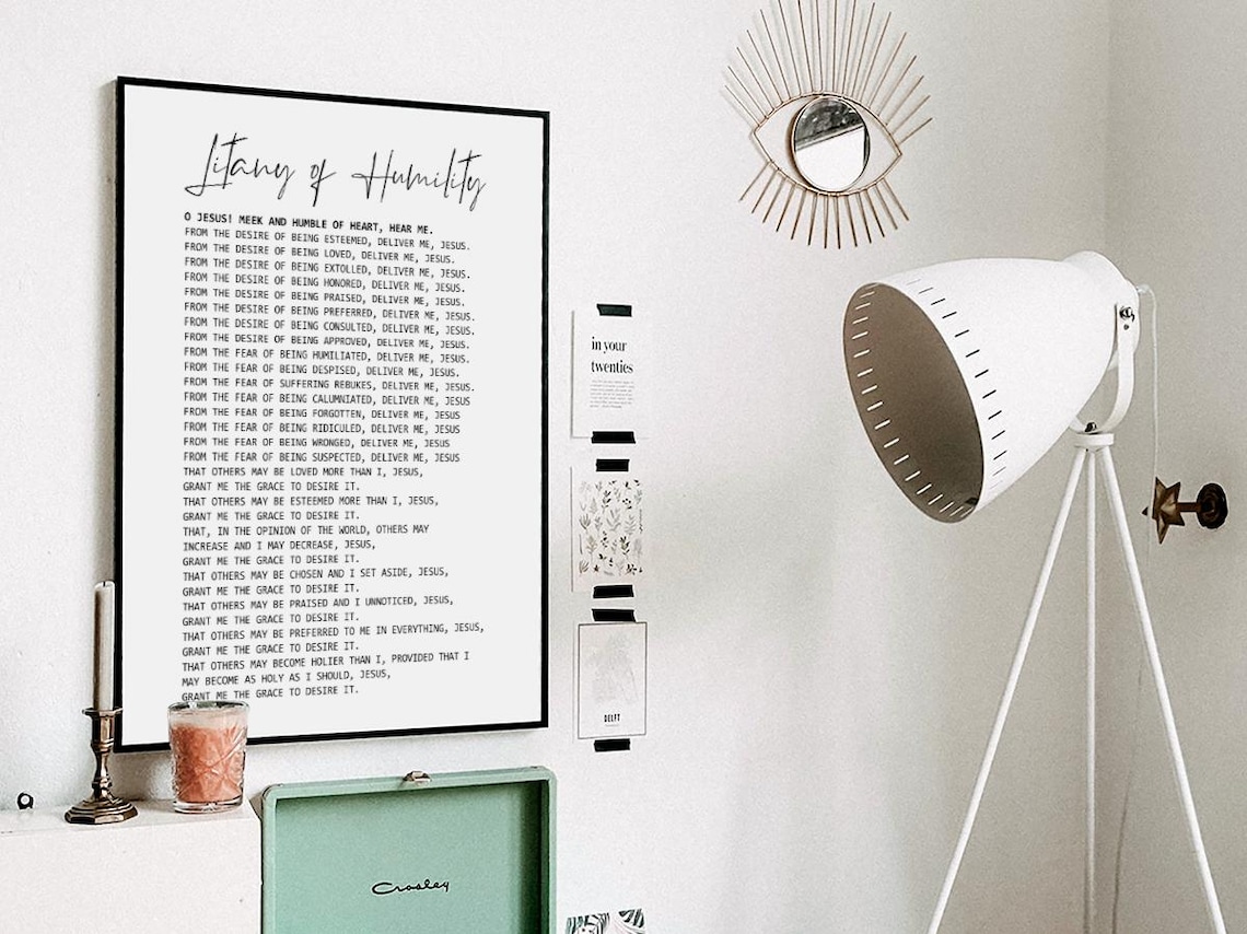 Litany Of Humility Prayer, Catholic Home Decor - Image 3