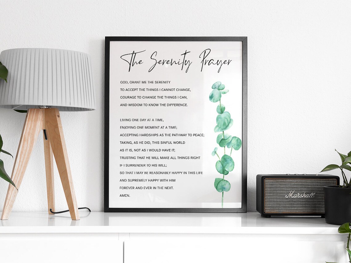 Serenity Prayer Full Version, Christian Typography - Image 2