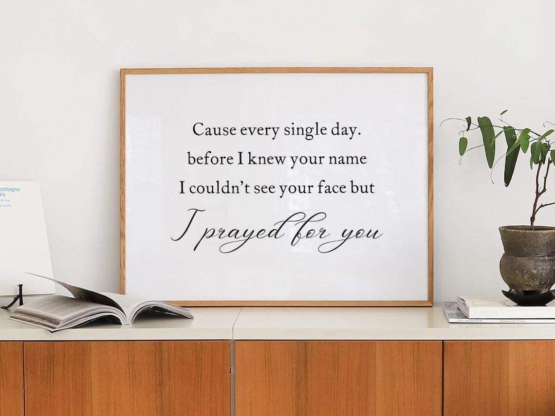 I Prayed for You Prayer Quote Romantic Wedding Couple Wall Art - Image 2