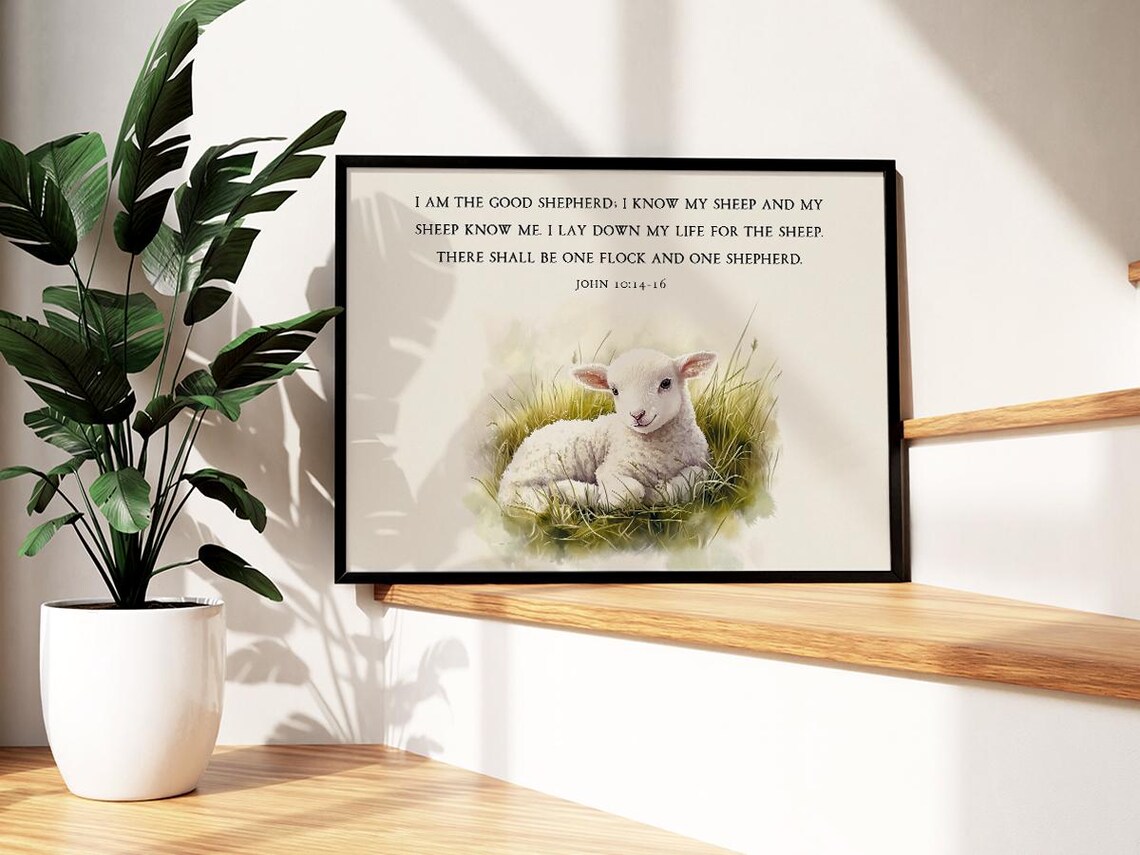 I Am The Good Shepherd Bible Verse, Christian Faith - Image 2