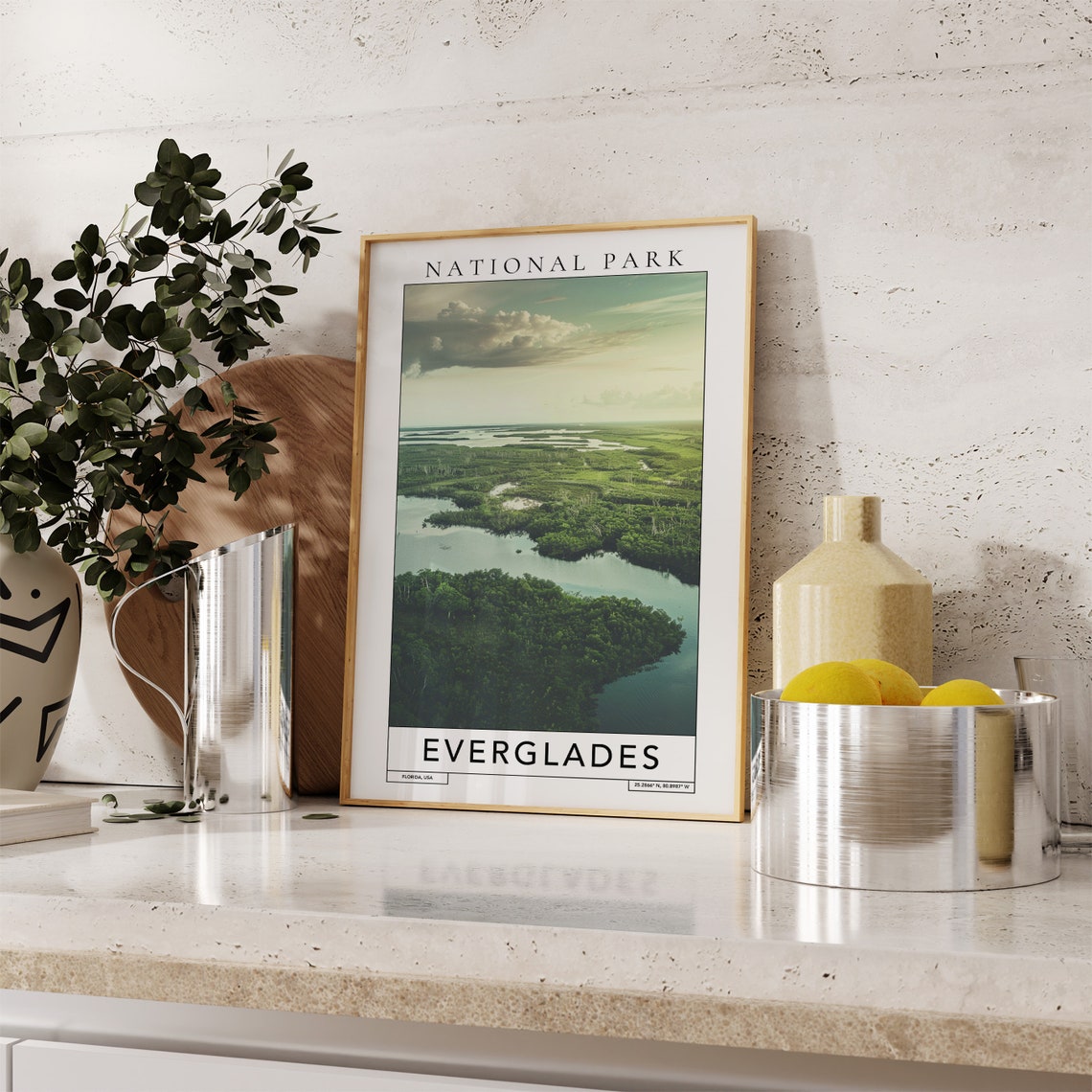 Everglades Florida Aerial Mangrove Wetlands River National Park Poster - Image 2