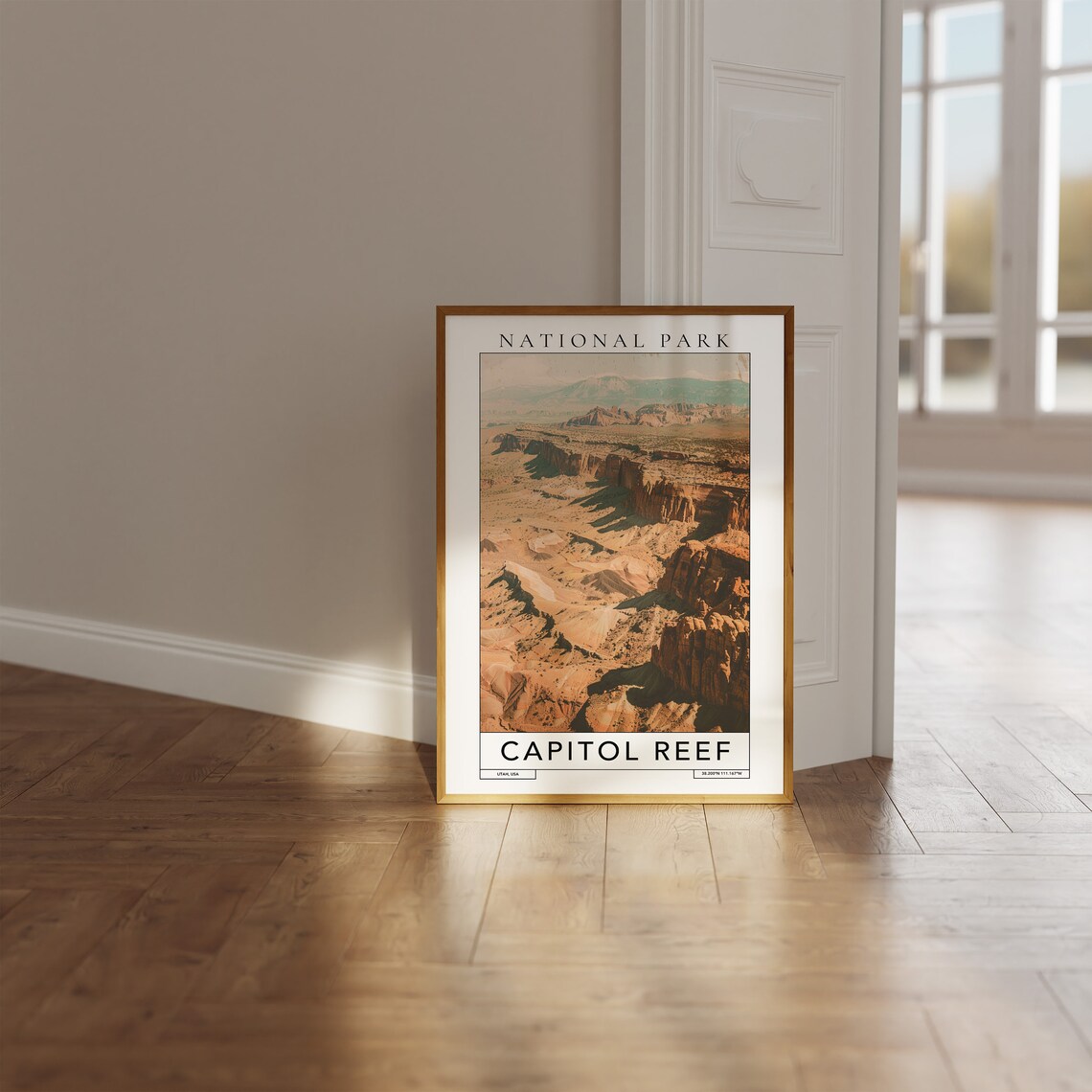 Capitol Reef Utah Red Rock Cliffs Desert Landscape National Park Poster - Image 3
