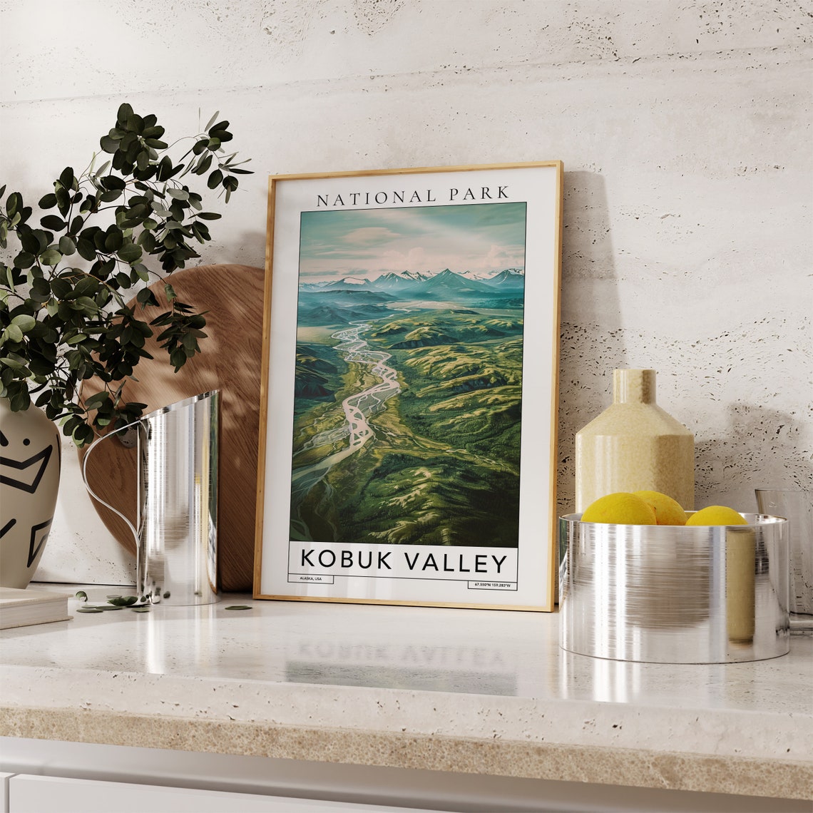 Kobuk Valley National Park Travel Print Kobuk Valley Alaska Travel Poster Kobuk Valley Gift Travel Print National Park Wall Art - Image 2