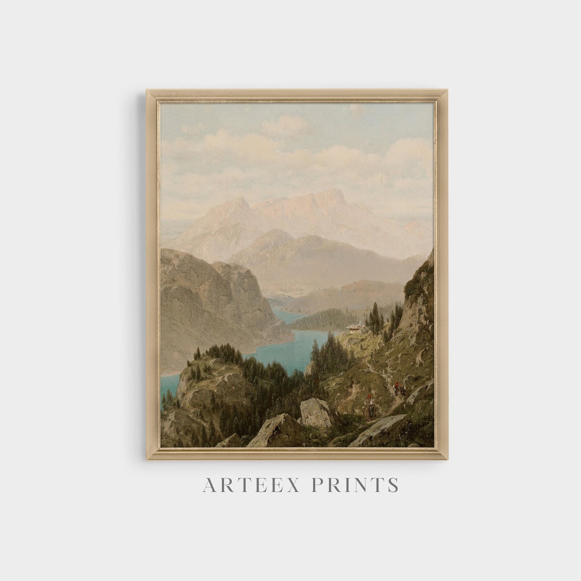 Alpine Lake Between Mountains with a Pine Forest View Poster - Image 5