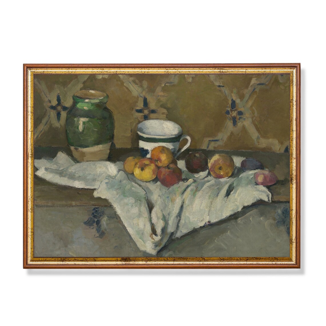 Vintage Apples Still Life, Farmhouse Kitchen Art Print