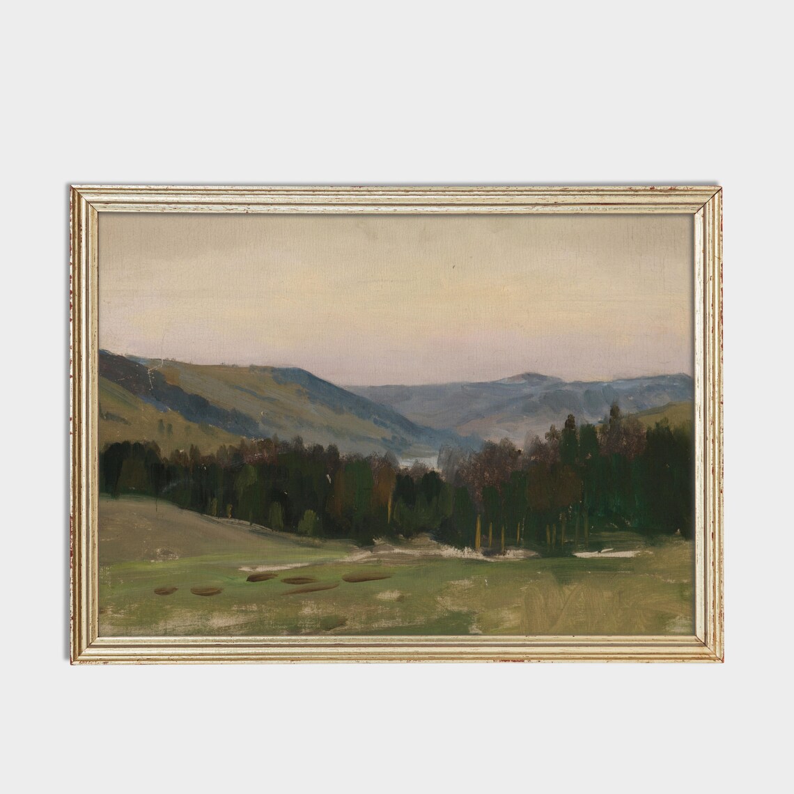 Antique Country Landscape Farmhouse Wall Art Print - Image 2