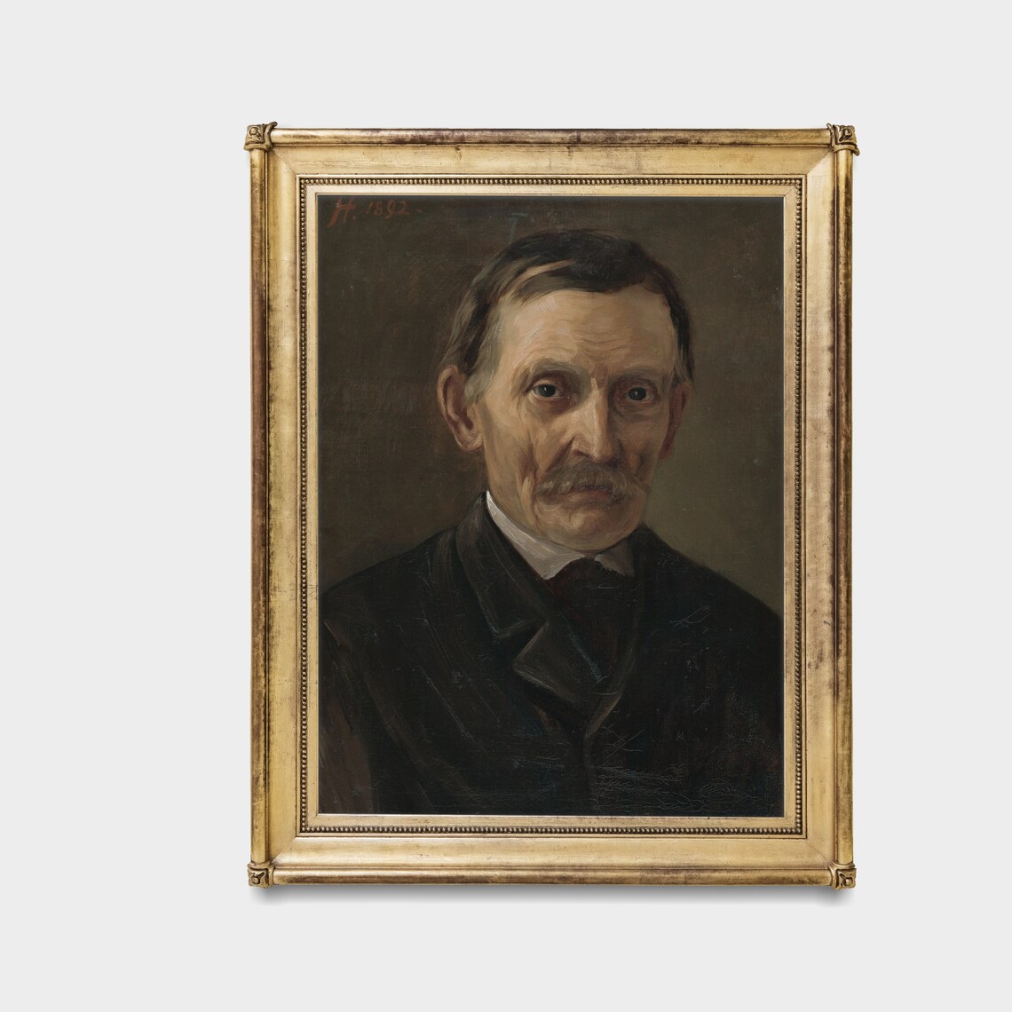 Portrait of a Distinguished Mustached Gentleman 1892 Oil Painting Poster - Image 3