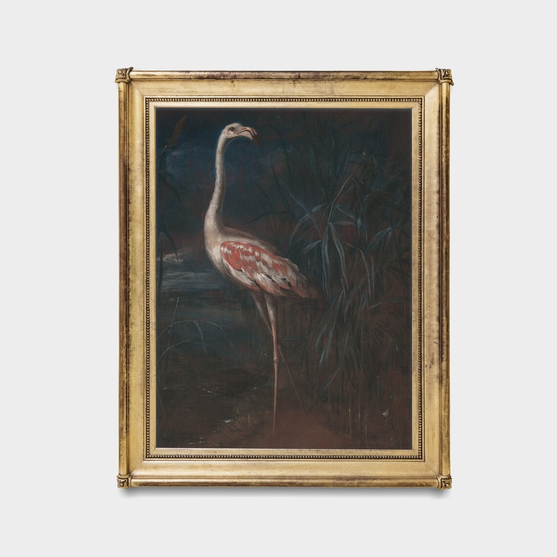 Vintage Flamingo Painting, Rustic Bird Art Print - Image 2