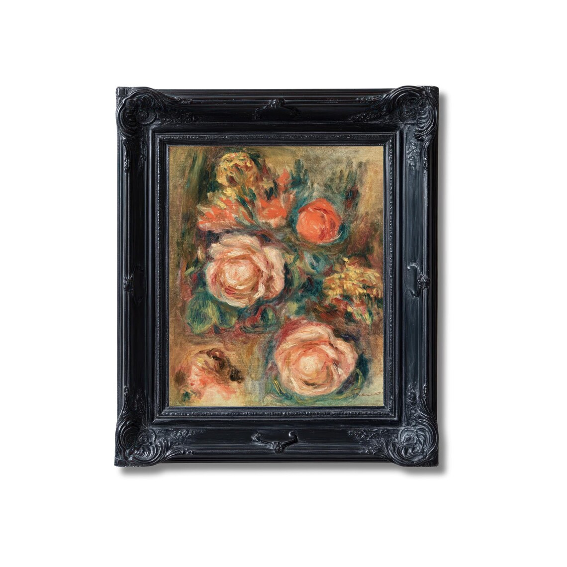 Renoir Pink Roses Bouquet Impressionist Romantic Floral Poster - Image 4