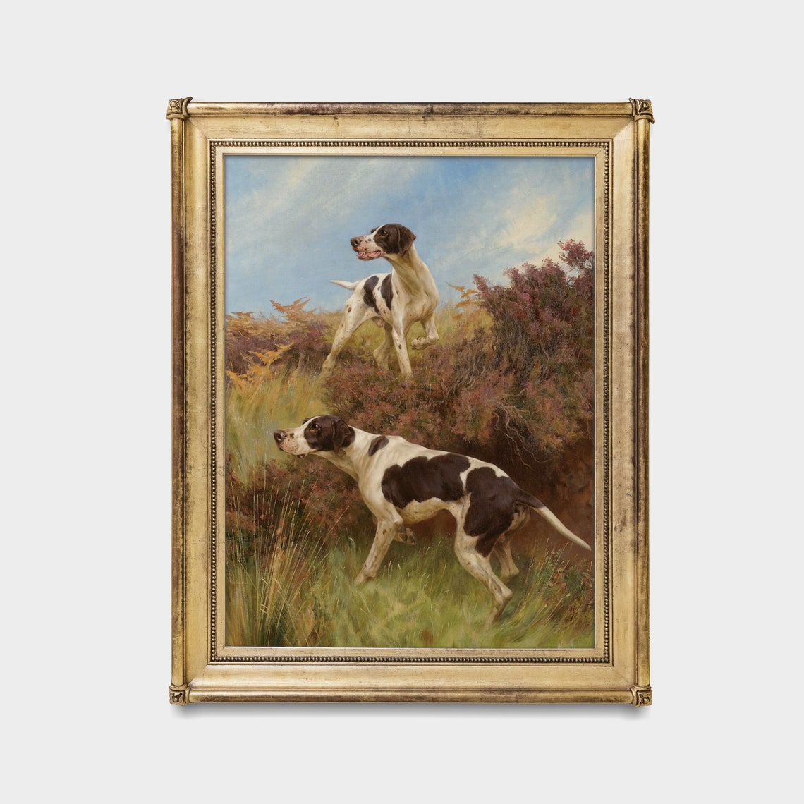 Printed And Shipped Dogs Painting Vintage Print Antique Animal Print Oil Painting Livingroom Art Farmhouse Decor Physical Prints - Image 2