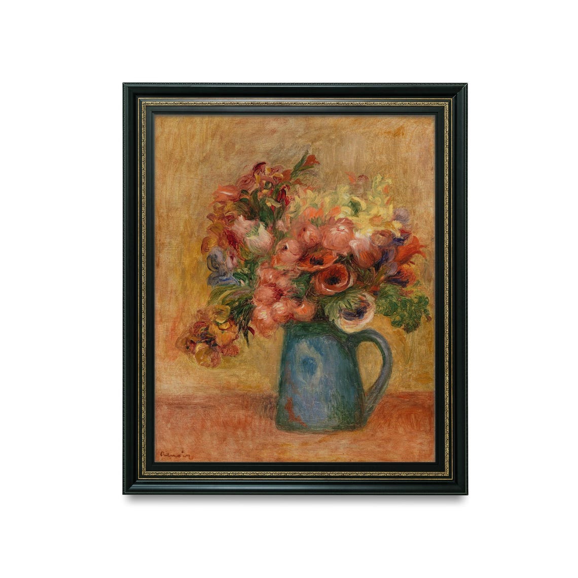 Renoir Flower Bouquet in Blue Pitcher Impressionist Floral Poster - Image 5