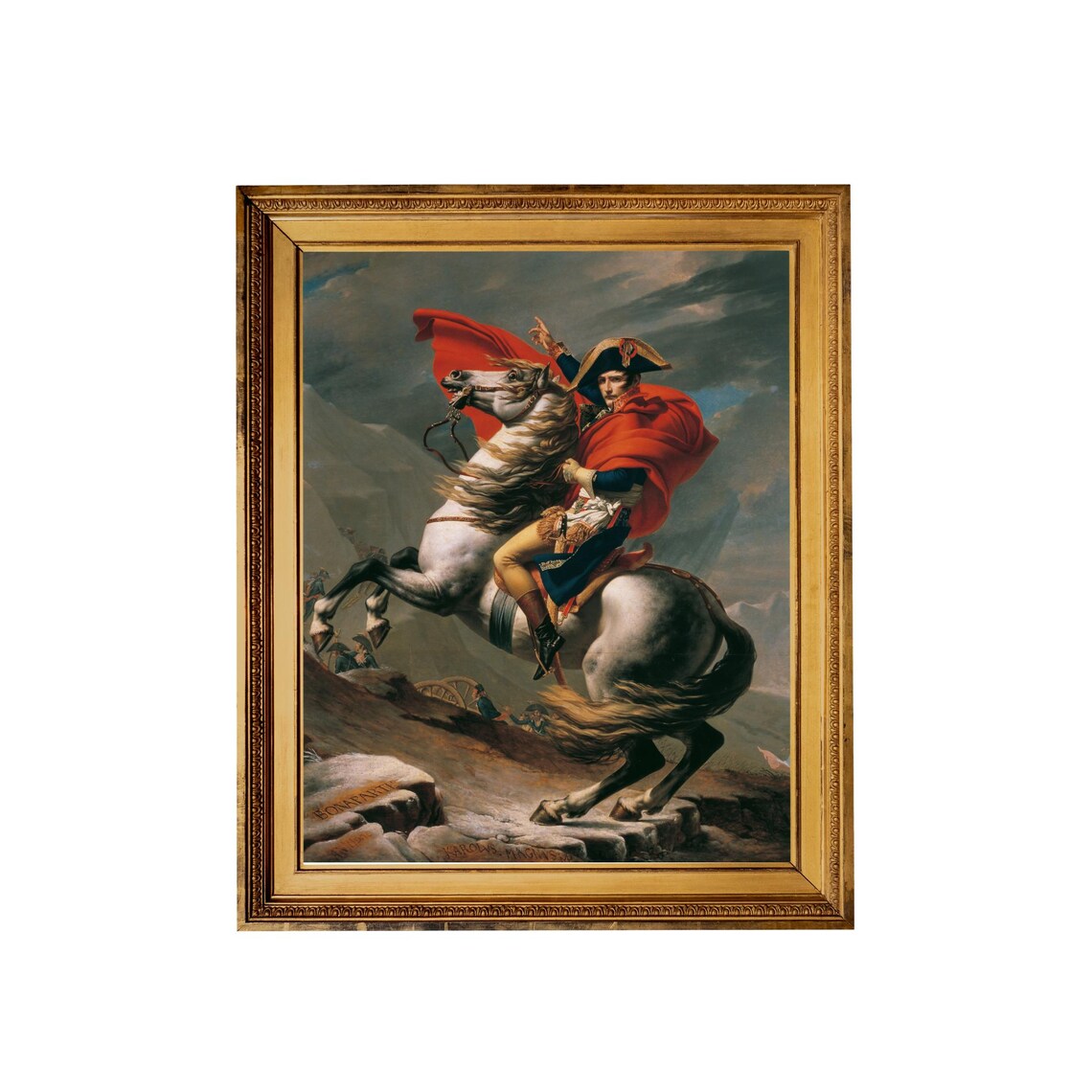 Napoleon Crossing the Alps Horseback Vintage History Painting Poster - Image 5