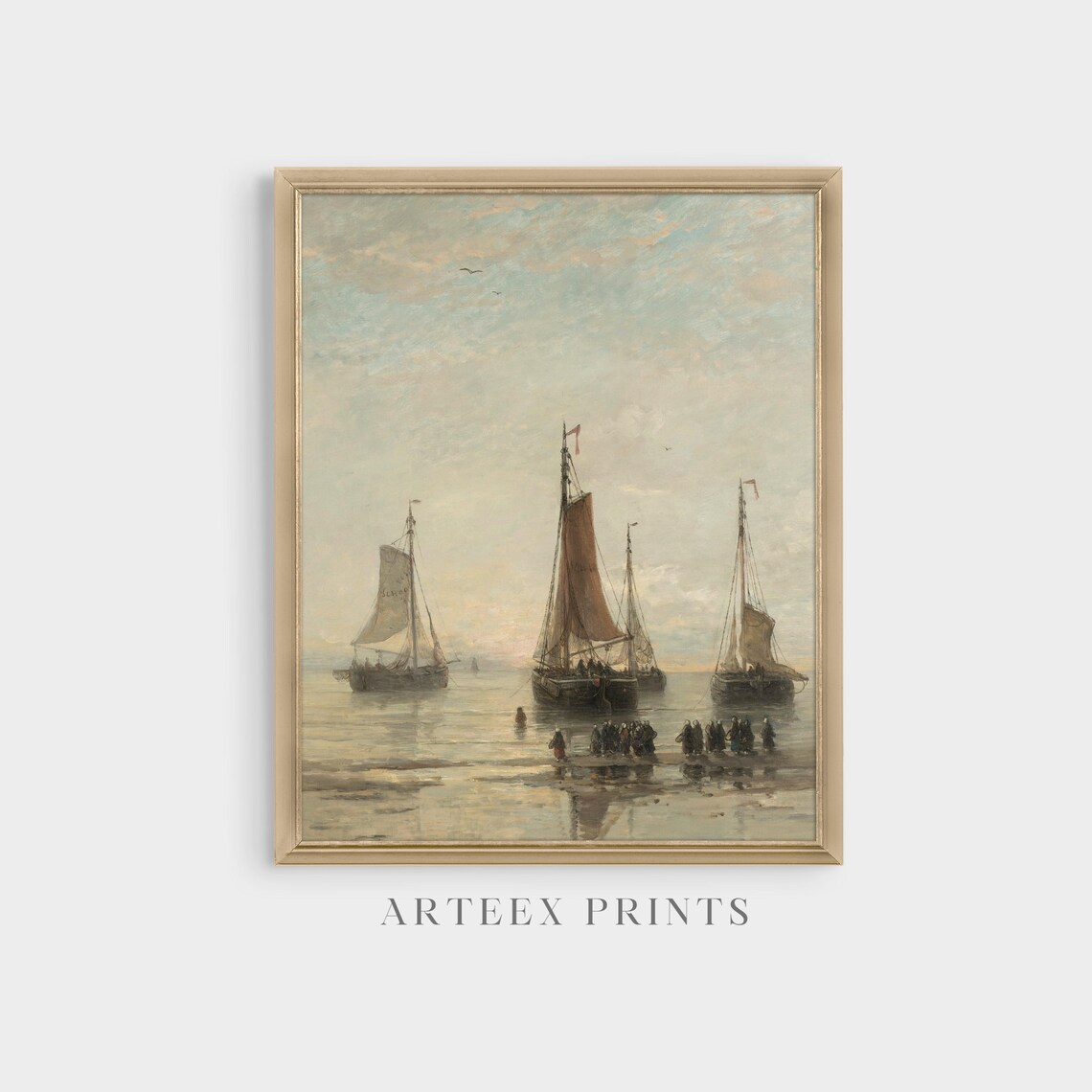 Vintage Sailing Boat Antique Seascape Art Print - Image 3