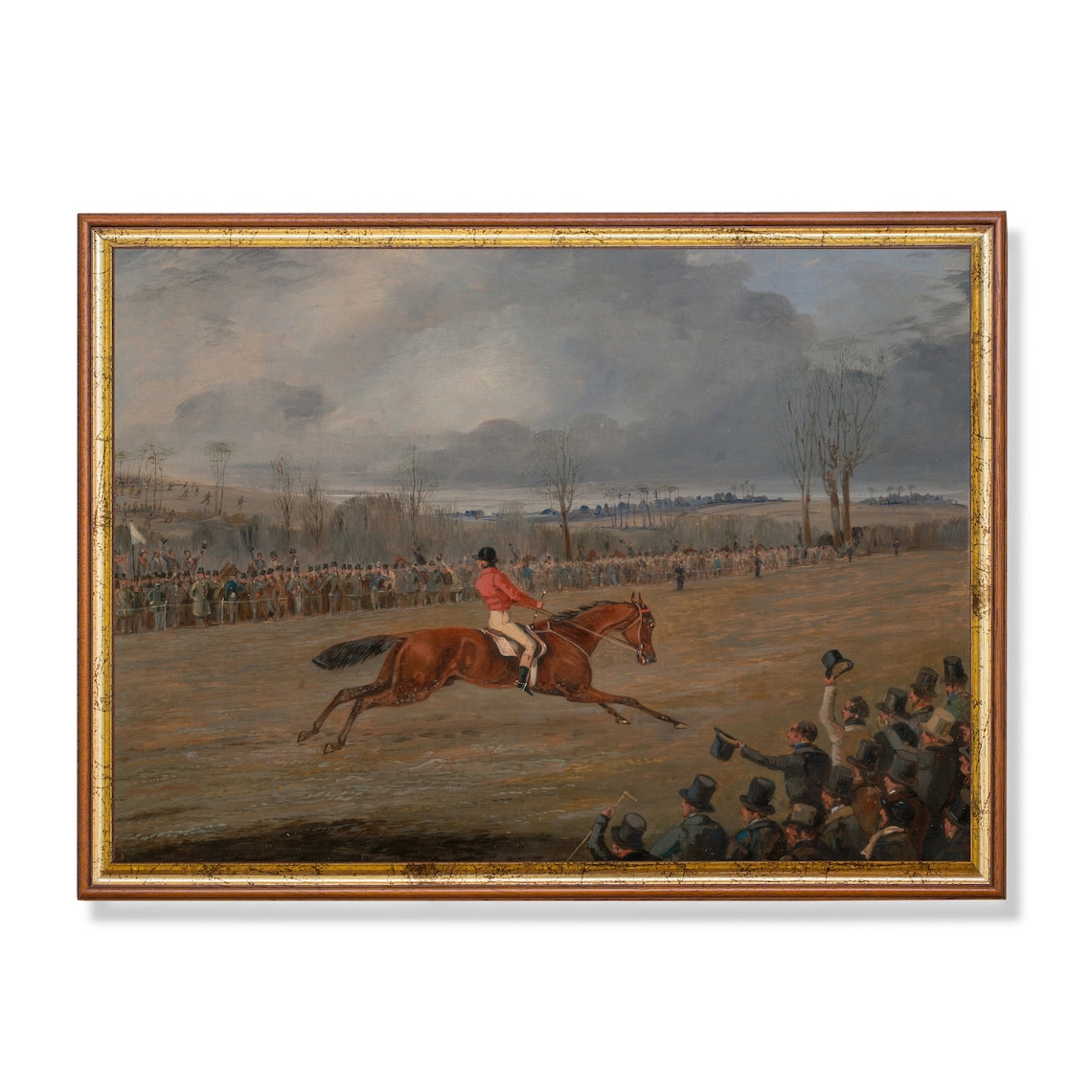 Steeplechase Victory Horse Race Finish Line Vintage Equestrian Poster