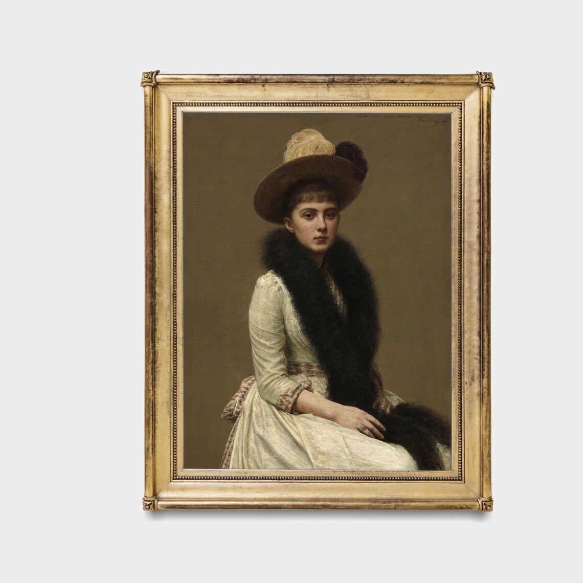 Vintage Woman Portrait, Antique Rustic Art Print - Image 3