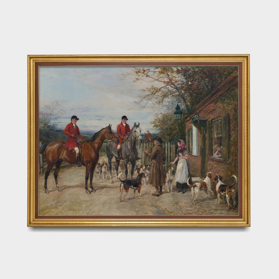 Vintage Horse Painting Horse Lover Gift Poster - Image 3
