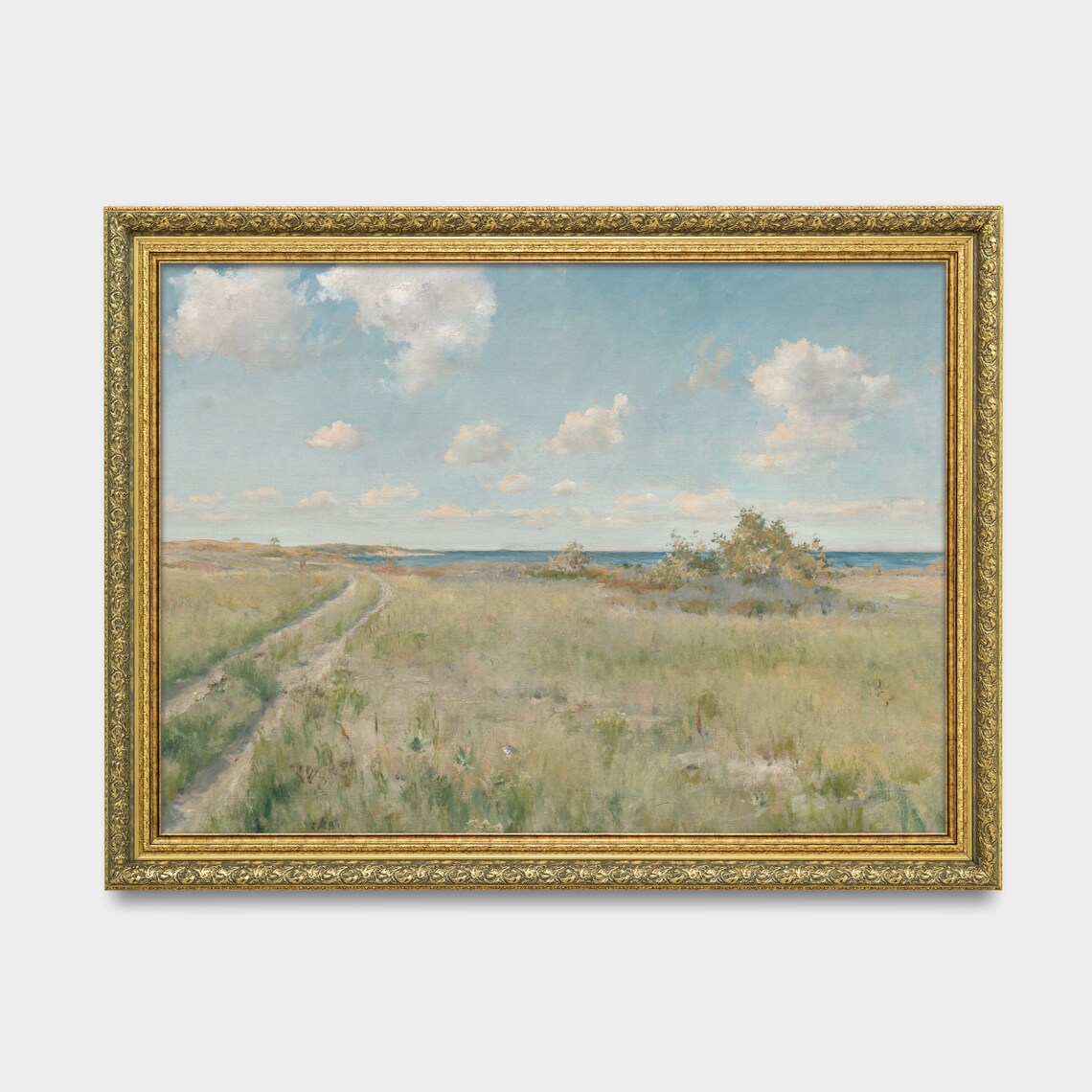 Vintage Landscape Painting, Rustic Farmhouse Art Print - Image 2