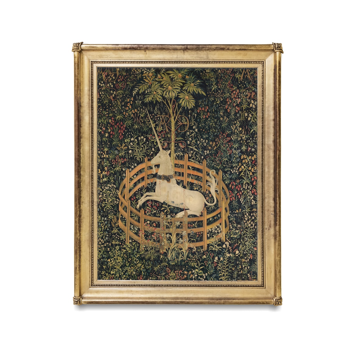 The Unicorn in Captivity Medieval Tapestry Millefleurs Wall Art - Image 2