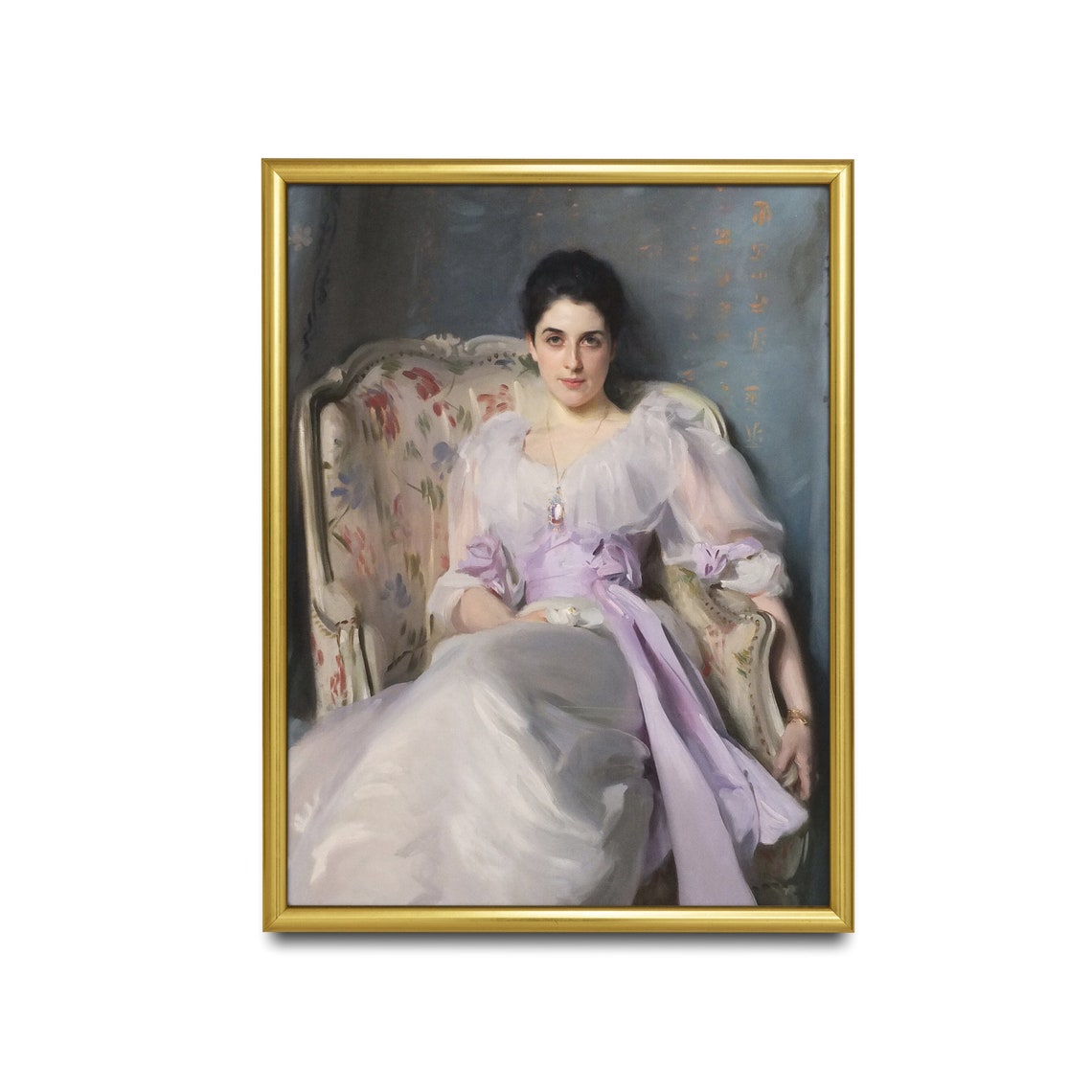 Vintage Portrait Painting Antique Woman Portrait Instant Wall Art 19th Century Fine Art Print European Painting