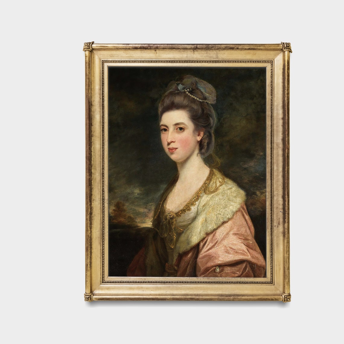 Printed And Shipped Vintage Portrait Painting Antique Oil Painting Print Victorian Print Woman Portrait Art Mailed Print - Image 3