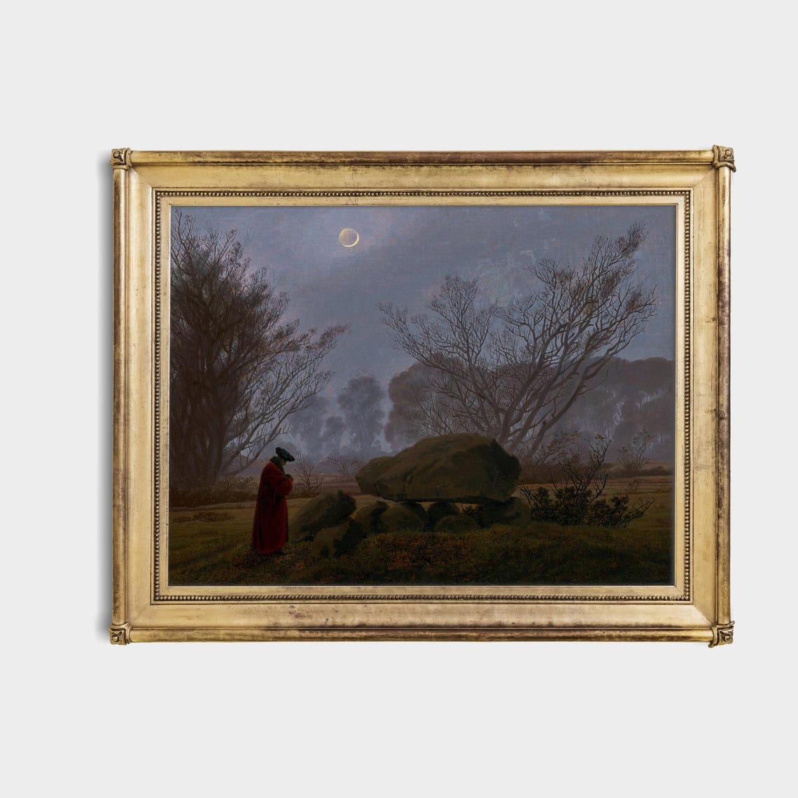 Moonlit Megalithic Tomb Caspar David Friedrich Romantic Poster - Image 4