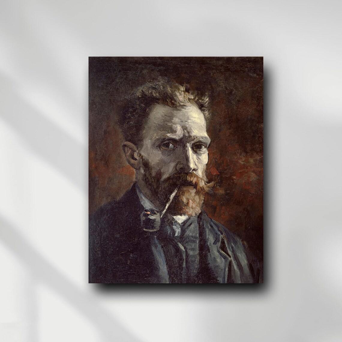 Van Gogh Self Portrait With Pipe 1886 Impressionist Oil Painting Poster - Image 4