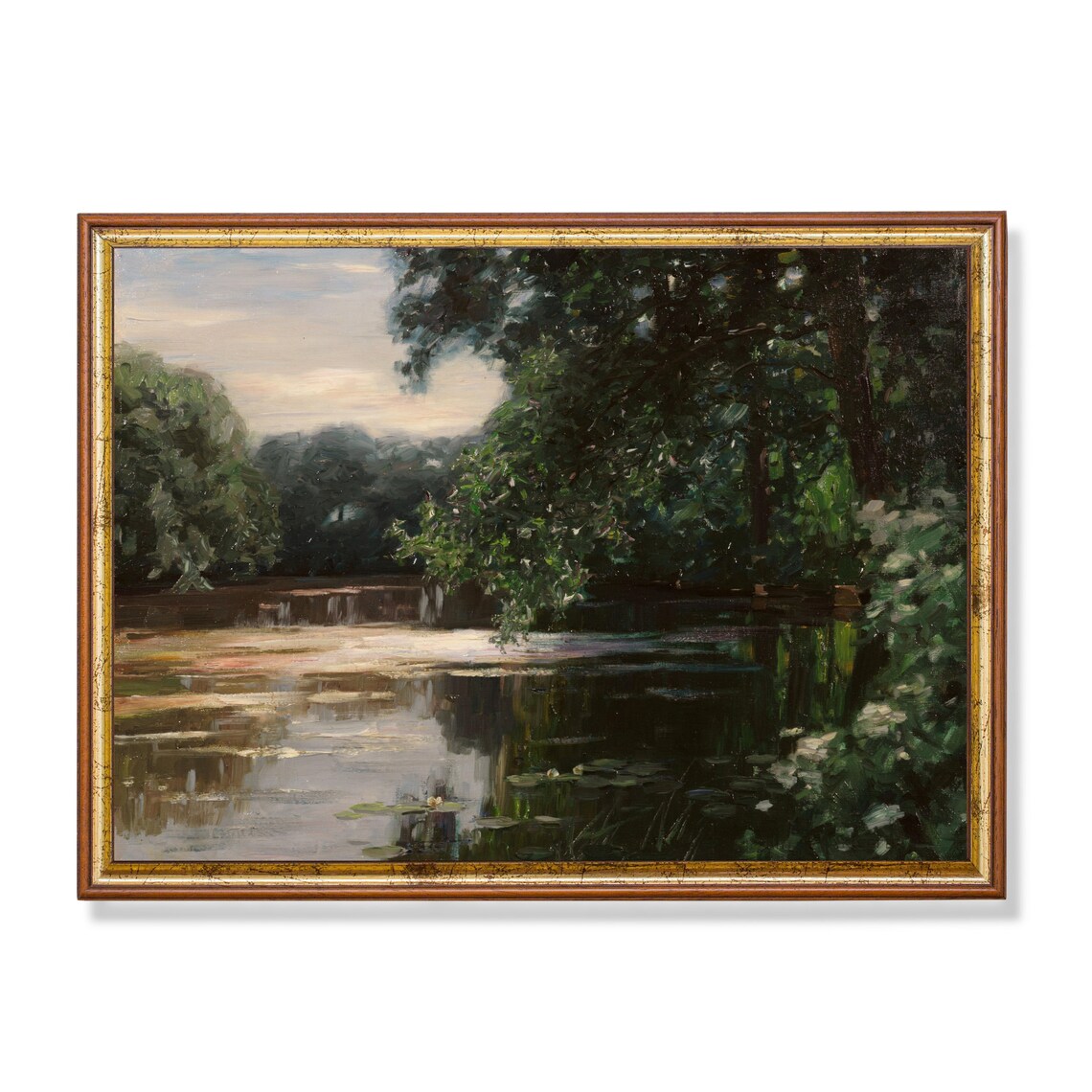 Vintage Country Landscape Oil Painting Art Print