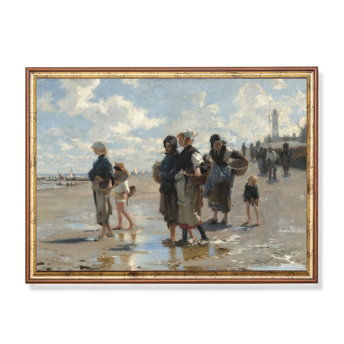Printed And Shipped Enroute To Fishing Vintage Fishing Scenes Vintage Wall Art Moody Rustic Art Lake House Decor Physical Prints