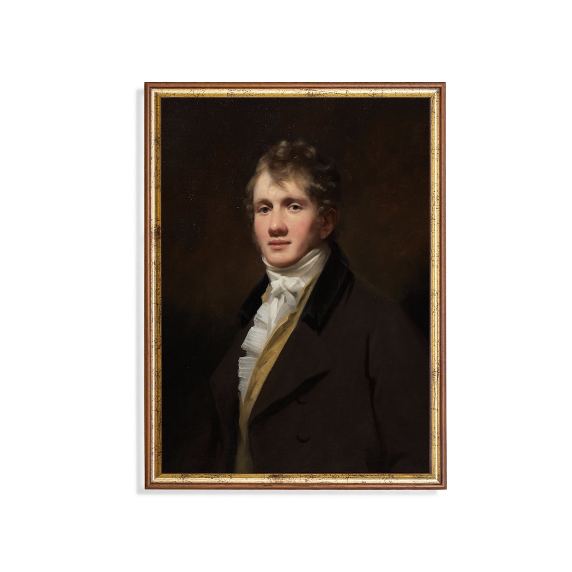 Vintage Gentleman Portrait, Dark Academia Art Print