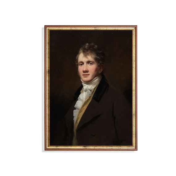 Regency Gentleman Portrait Vintage Classic Oil Painting Wall Poster