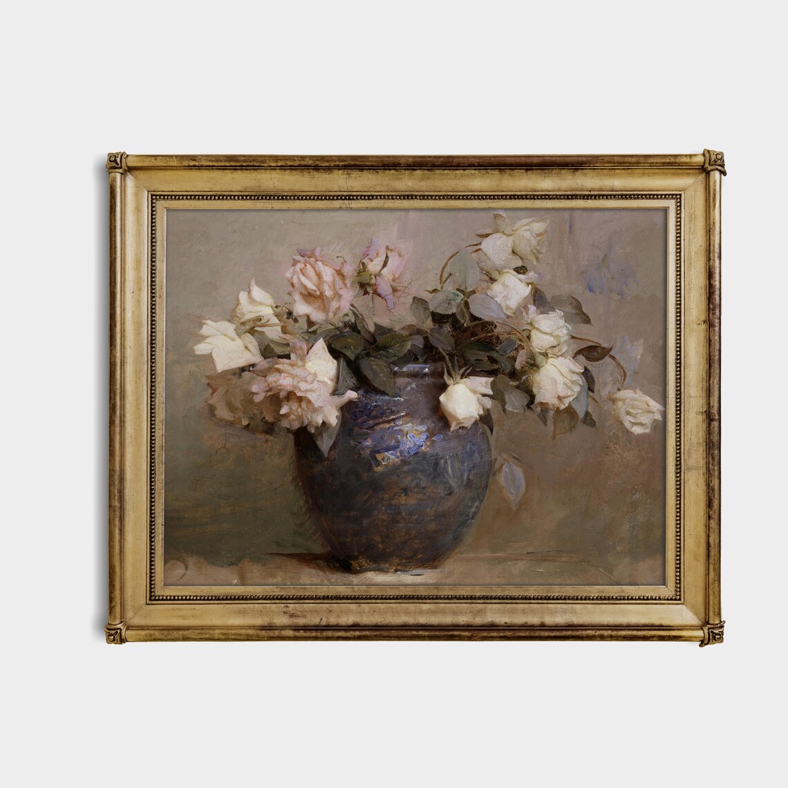 Vintage Still Life With Roses, Rustic Wall Art Print - Image 2