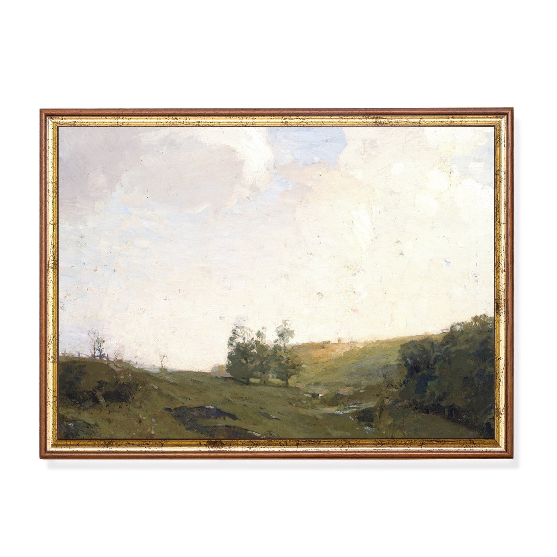 Green River Valley Meadows Soft Impressionist Landscape Poster