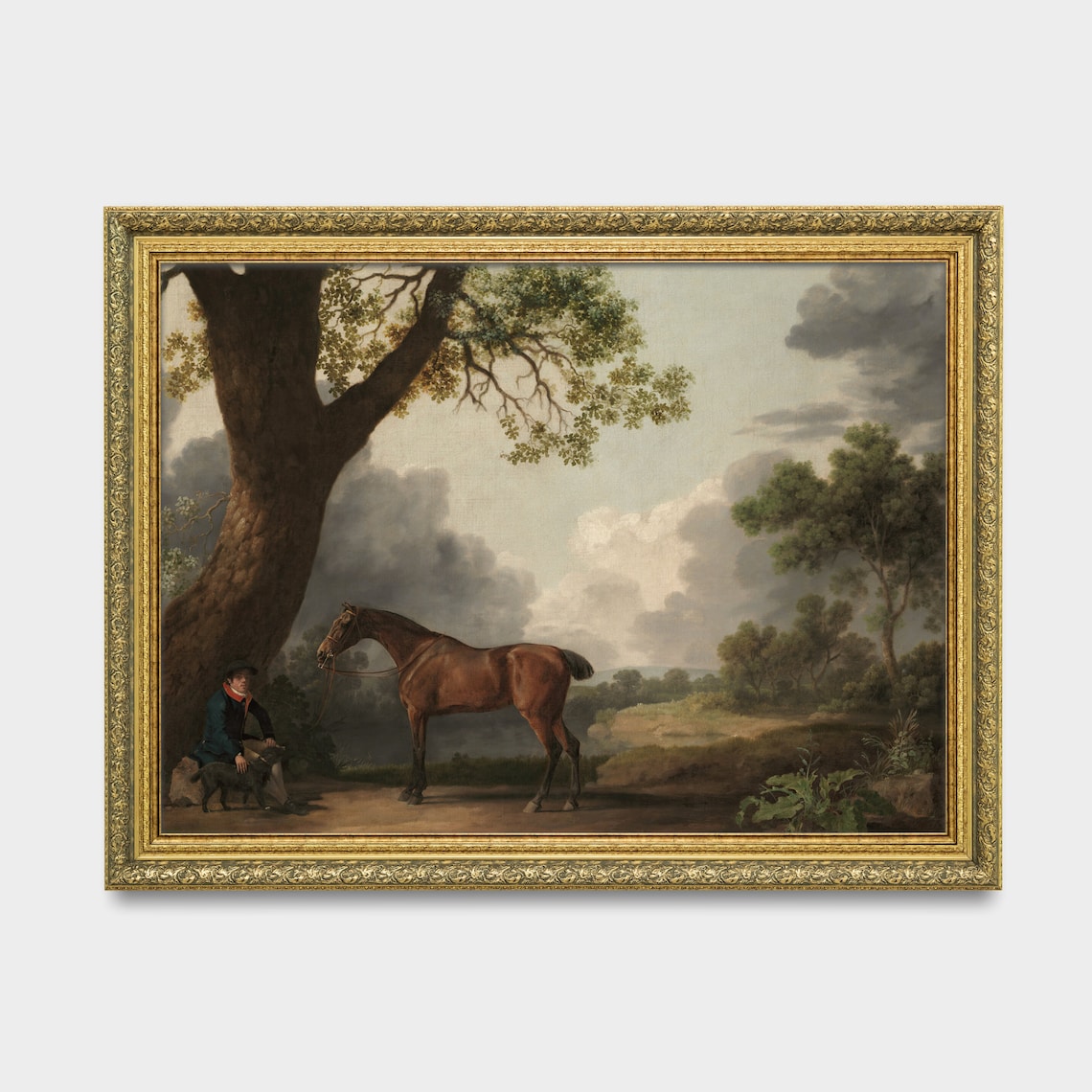 Vintage Horse Painting, Antique Equestrian Print - Image 3