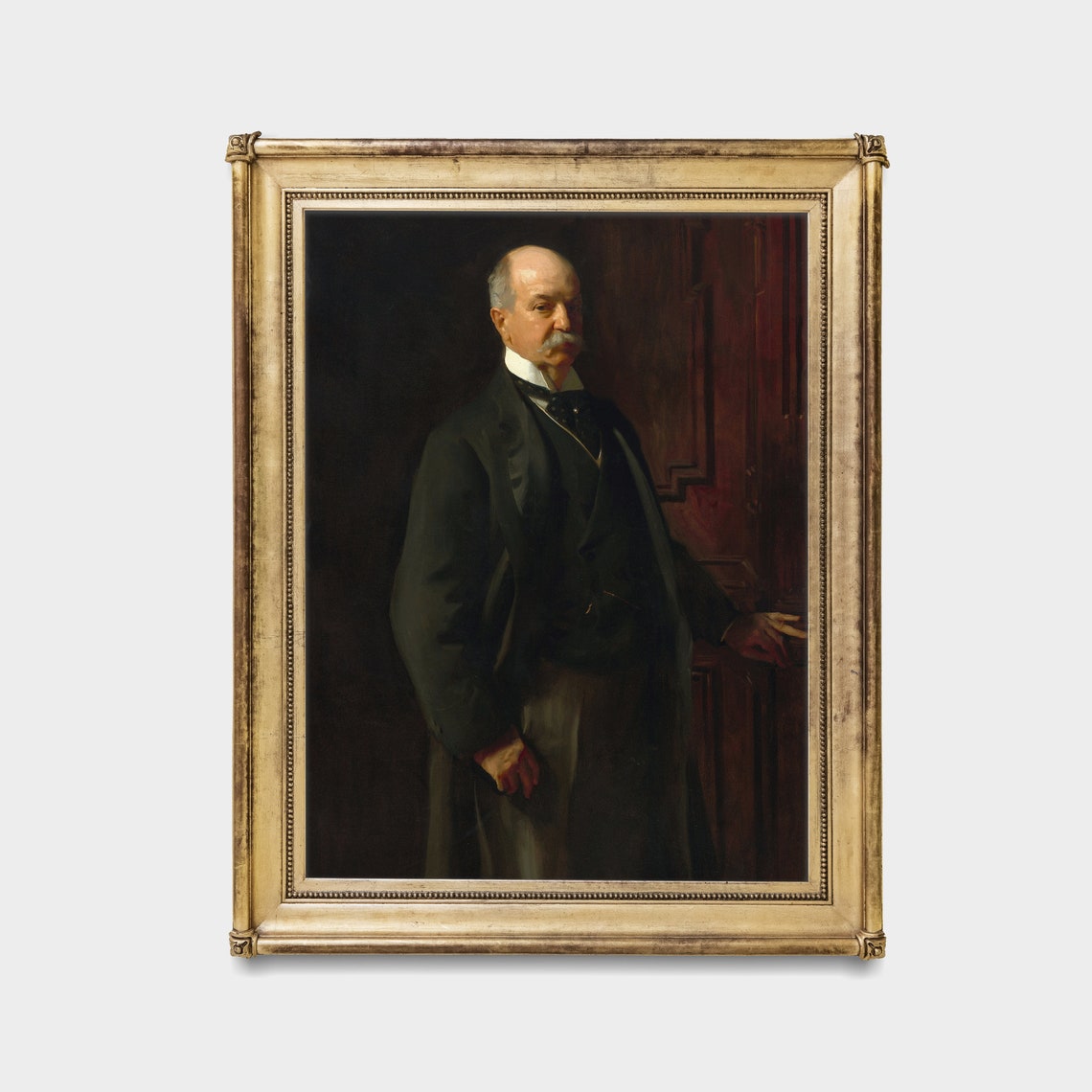 Distinguished Elderly Gentleman Portrait in a Black Suit Poster - Image 3