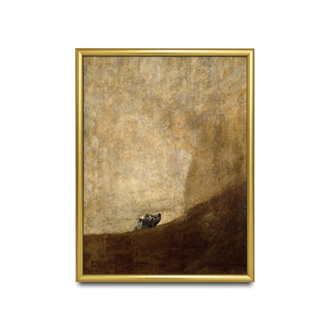 Goya The Dog Antique Animal Painting Reproduction Fine Art Poster - Image 2
