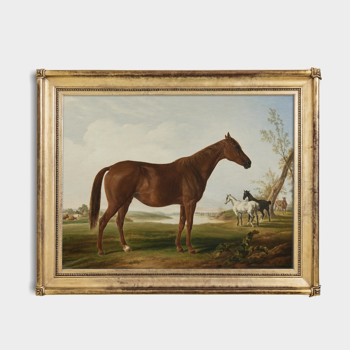 Vintage Horse Painting, Rustic Country Farmhouse Print - Image 2