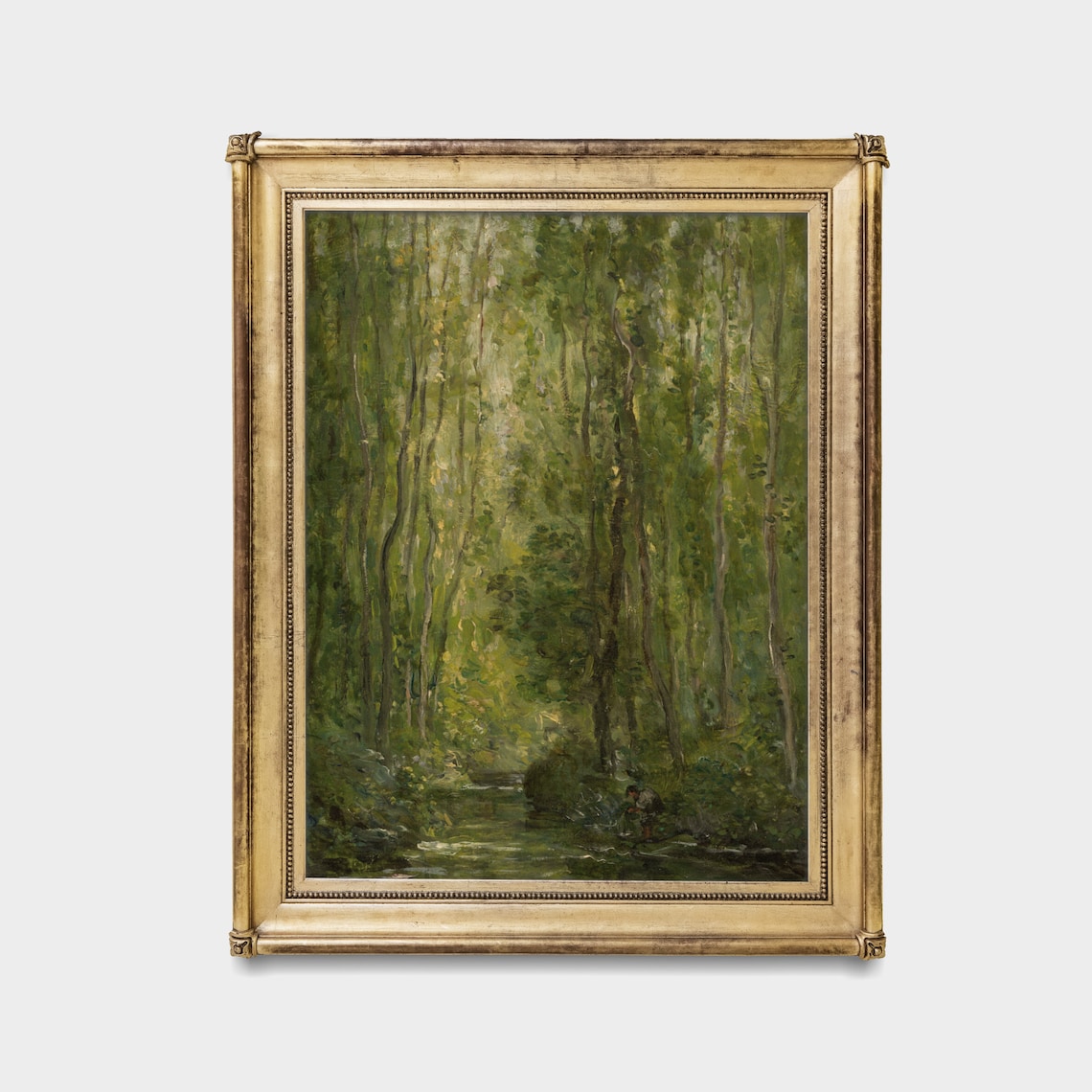 Vintage Country Landscape Painting, Rustic Farmhouse Print - Image 2