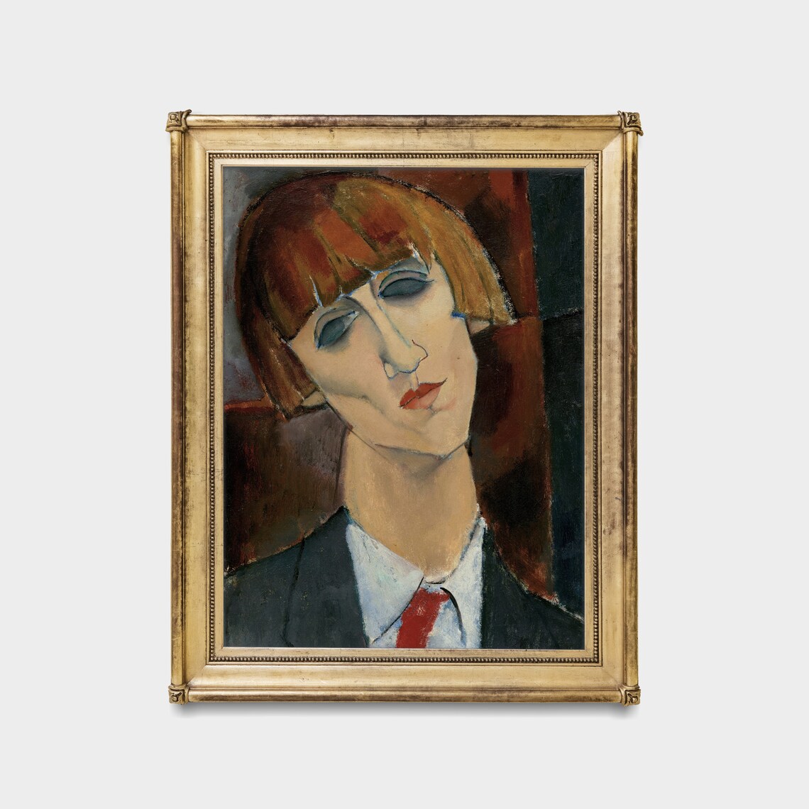 Young Woman with a Red Bob Tilting Her Head Modigliani Poster - Image 5
