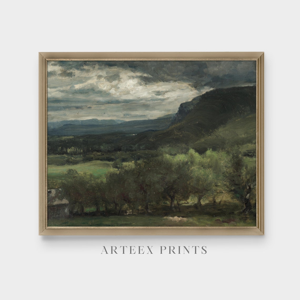 Mailed Print Vintage Landscape Painting Country Landscape Antique Oil Painting Fine Print Farmhouse Decor Print And Ship - Image 5