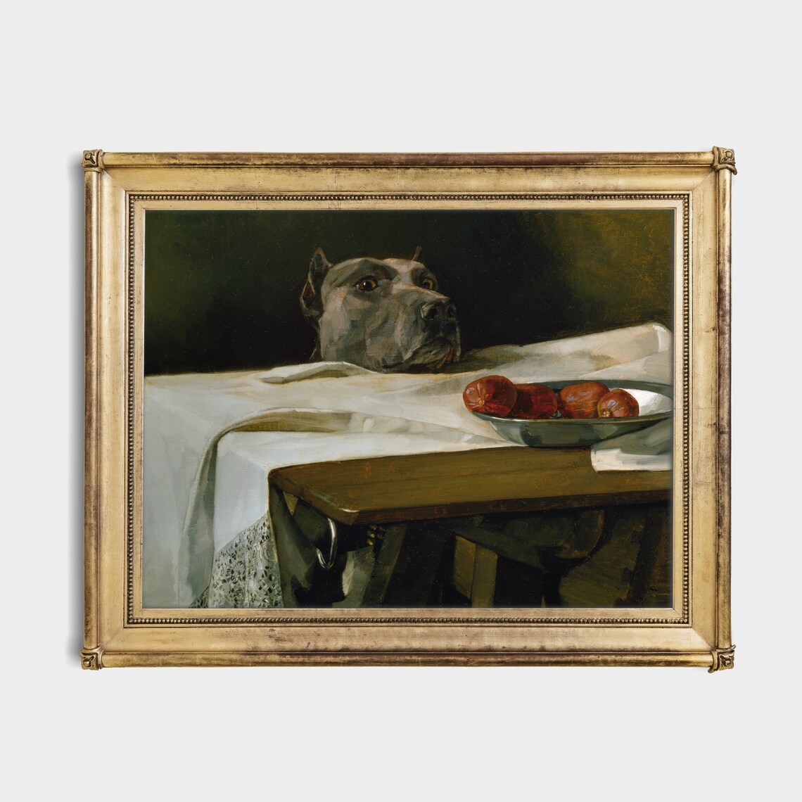Vintage Dog Painting, Antique Animal Art Print - Image 2