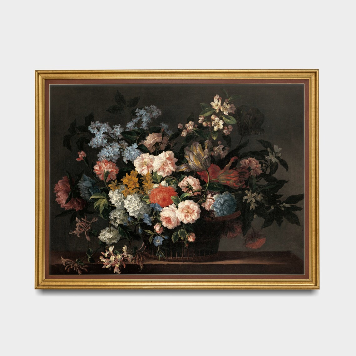 Still Life With Flowers Antique Floral Art Print - Image 5